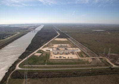 Substation aerial view at Hutchison & Associates in Baytown, TX.