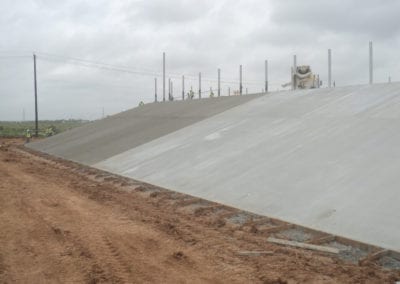 Flood Wall construction at Hutchison & Associates in Baytown, TX.